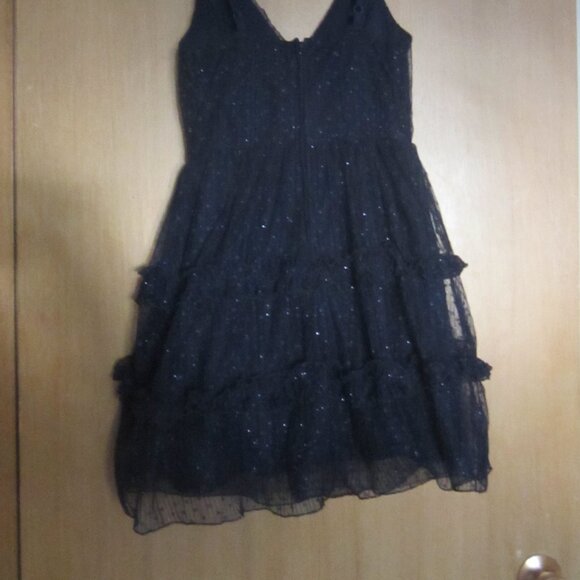 NWT SPEECHLESS Girls Dress Size 1 Navy Fully Lined Glitter Holiday HOCO Prom - Picture 2 of 10